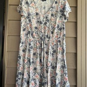 Angels forever young dress lightweight summer feel cap.sleeves drawstring waist.